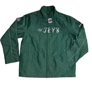 Reebok Green New York Jets On Field Full Zip Jacket NFL Men's Size M NEW w/Tags